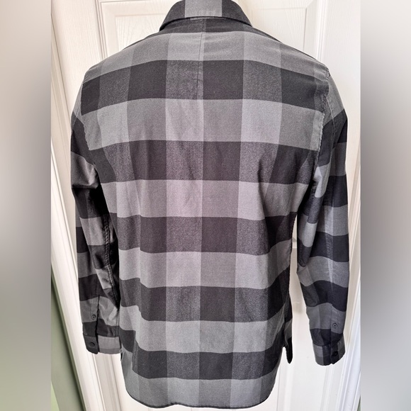 Mens Lululemon Masons Peak Plaid Flannel Shirt Size Large Like New - Picture 6 of 12